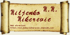 Miljenko Mikerević vizit kartica